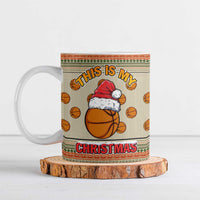 Basketball Winter Christmas Ceramic Mug Xmas Holiday Patterns - Wonder Print Shop