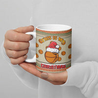 Basketball Winter Christmas Ceramic Mug Xmas Holiday Patterns - Wonder Print Shop