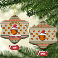 Basketball Winter Christmas Ceramic Ornament Xmas Holiday Patterns - Wonder Print Shop