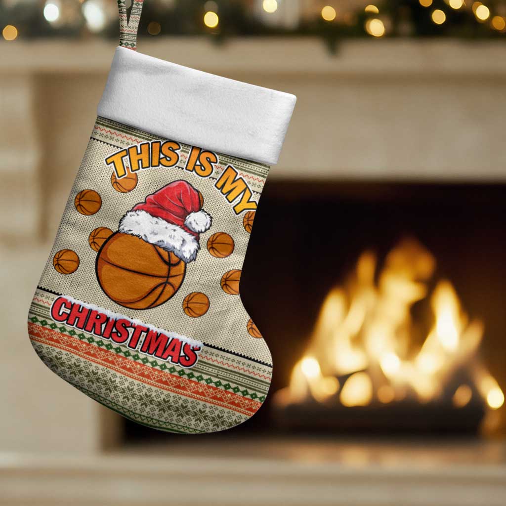 Basketball Winter Christmas Stocking Xmas Holiday Patterns - Wonder Print Shop