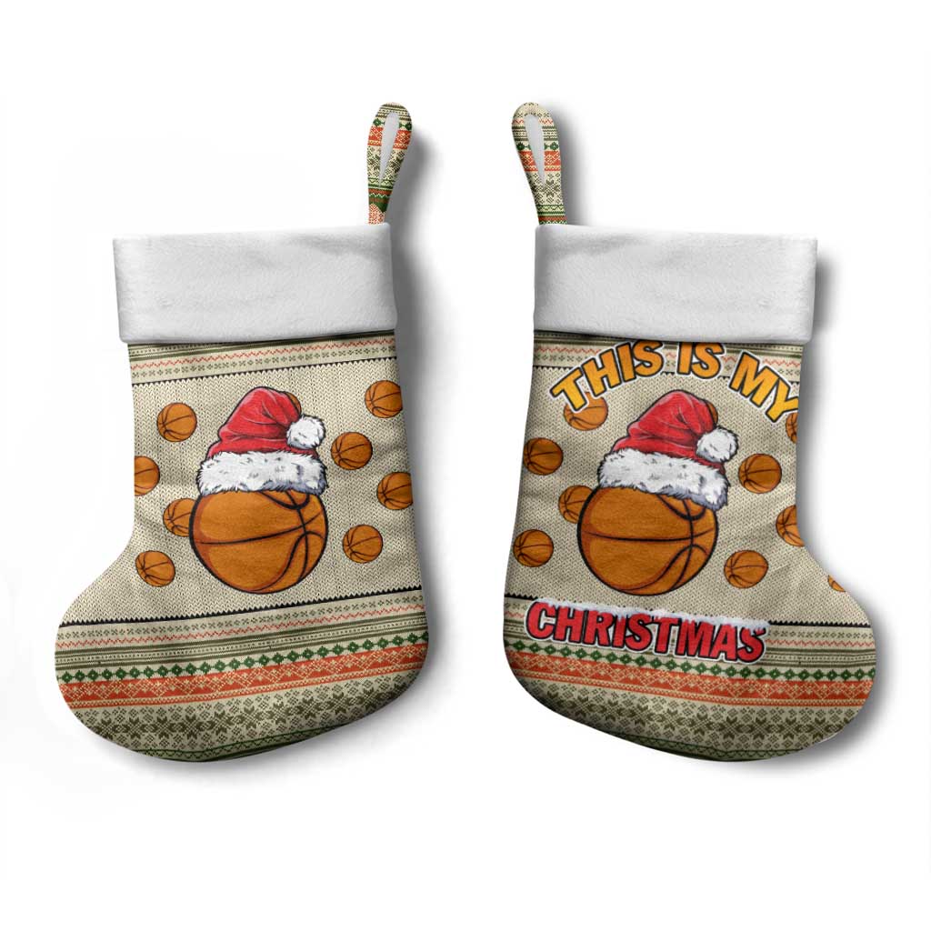 Basketball Winter Christmas Stocking Xmas Holiday Patterns - Wonder Print Shop
