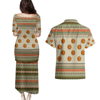 Basketball Winter Christmas Couples Matching Puletasi and Hawaiian Shirt Xmas Holiday Patterns - Wonder Print Shop