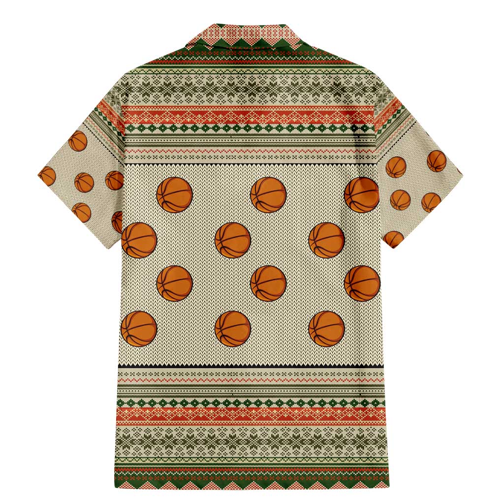 Basketball Winter Christmas Family Matching Mermaid Dress and Hawaiian Shirt Xmas Holiday Patterns - Wonder Print Shop