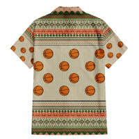 Basketball Winter Christmas Family Matching Mermaid Dress and Hawaiian Shirt Xmas Holiday Patterns - Wonder Print Shop