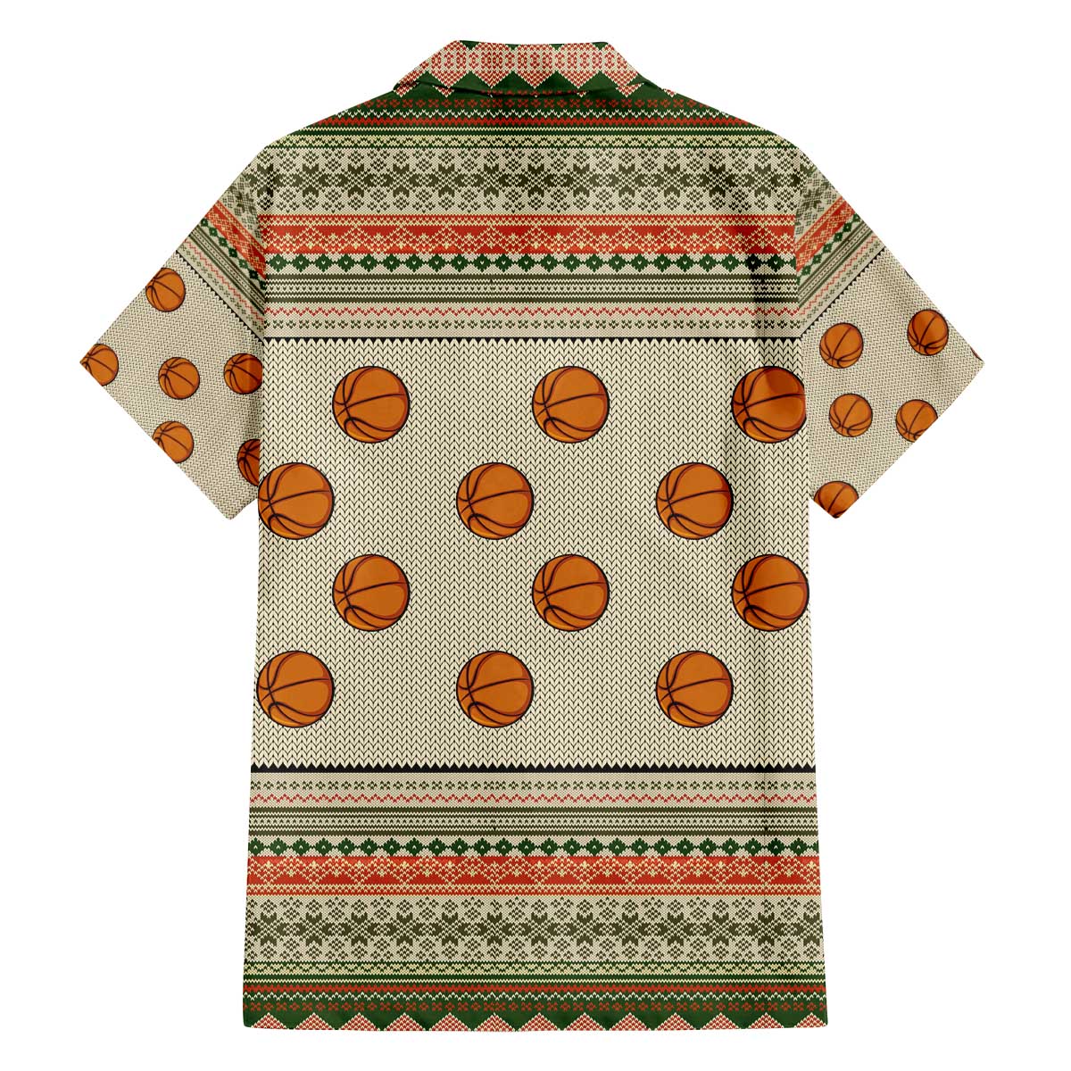 Basketball Winter Christmas Family Matching Off The Shoulder Long Sleeve Dress and Hawaiian Shirt Xmas Holiday Patterns - Wonder Print Shop