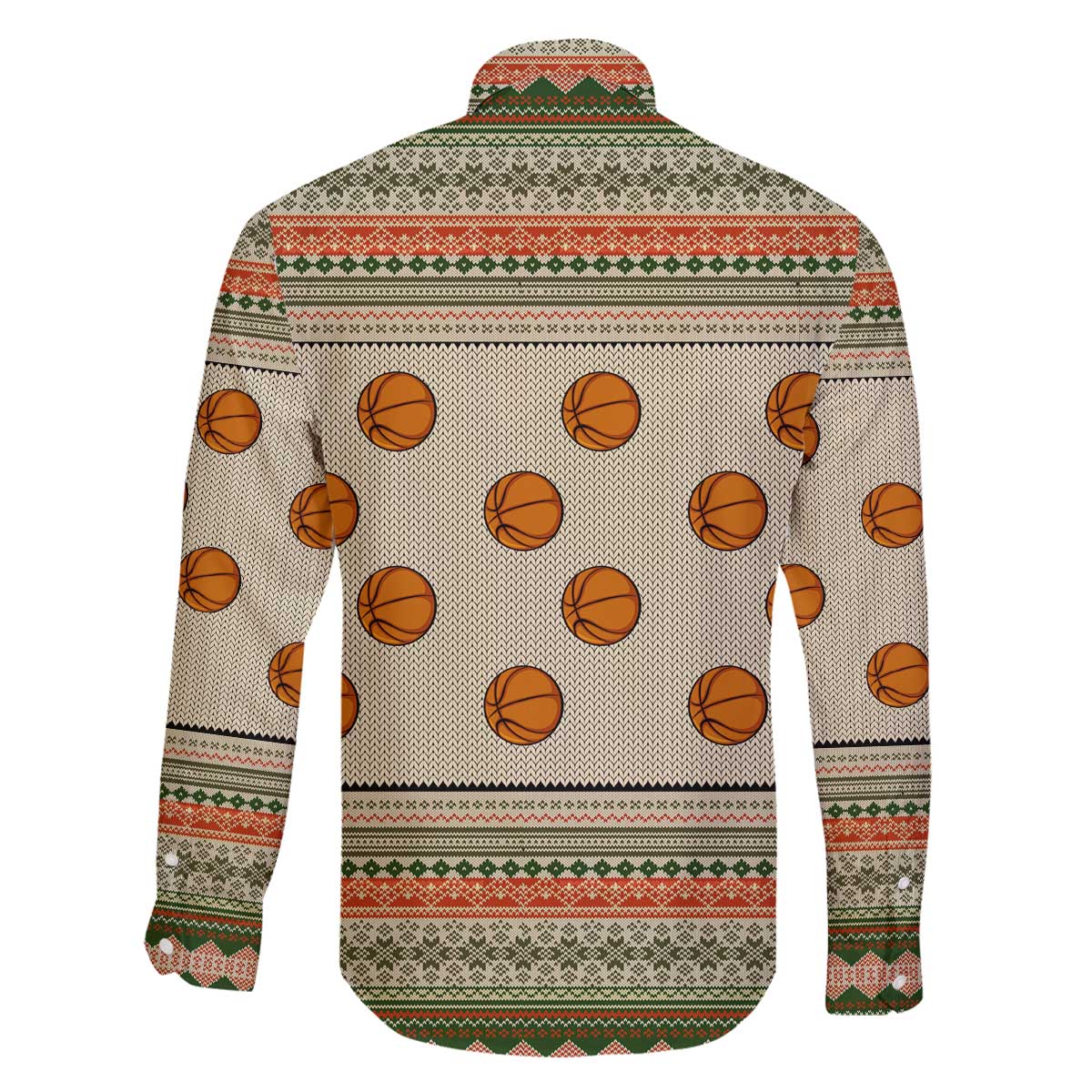 Basketball Winter Christmas Family Matching Off The Shoulder Long Sleeve Dress and Hawaiian Shirt Xmas Holiday Patterns - Wonder Print Shop