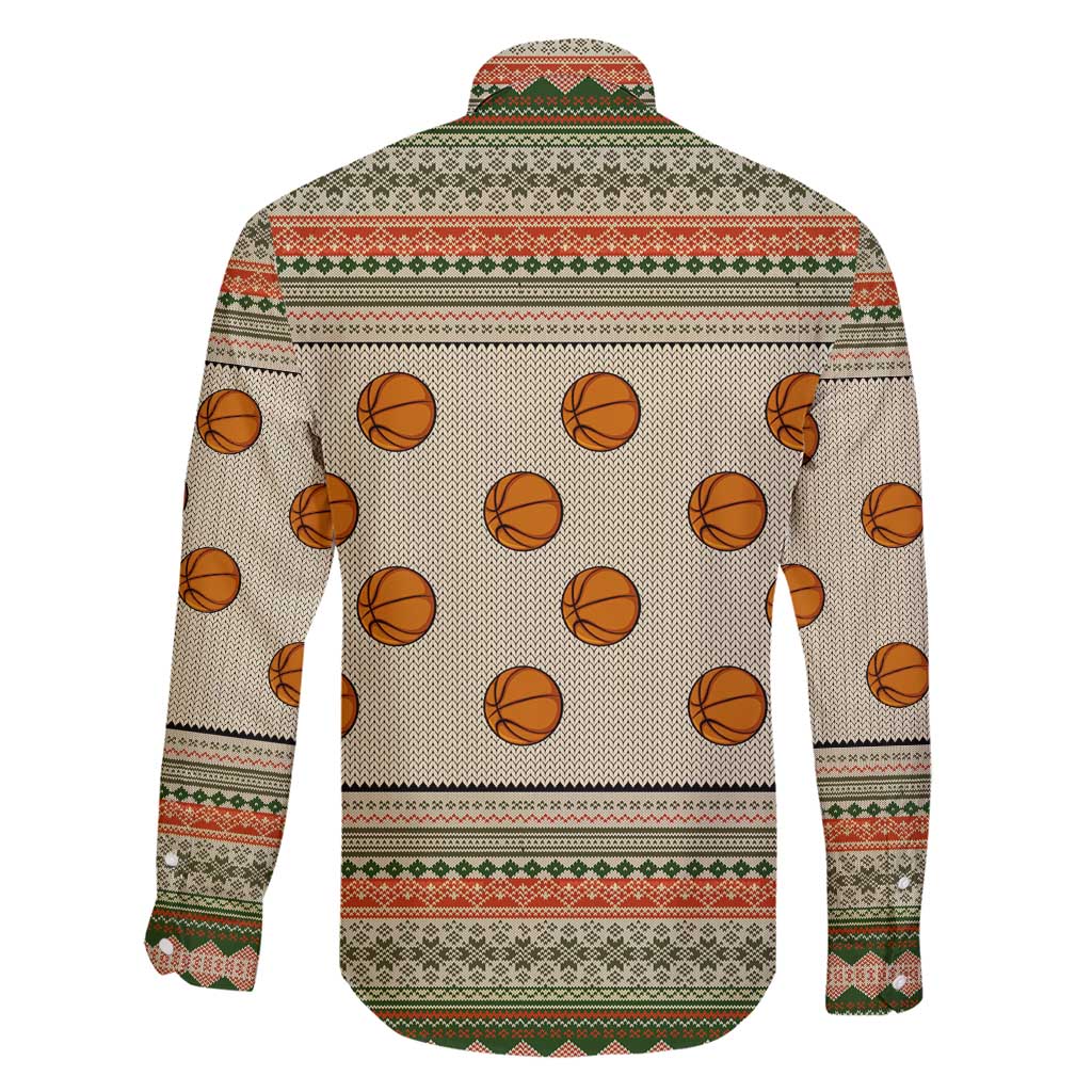 Basketball Winter Christmas Family Matching Short Sleeve Bodycon Dress and Hawaiian Shirt Xmas Holiday Patterns - Wonder Print Shop