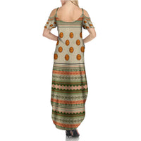 Basketball Winter Christmas Family Matching Summer Maxi Dress and Hawaiian Shirt Xmas Holiday Patterns - Wonder Print Shop