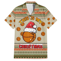 Basketball Winter Christmas Family Matching Tank Maxi Dress and Hawaiian Shirt Xmas Holiday Patterns - Wonder Print Shop