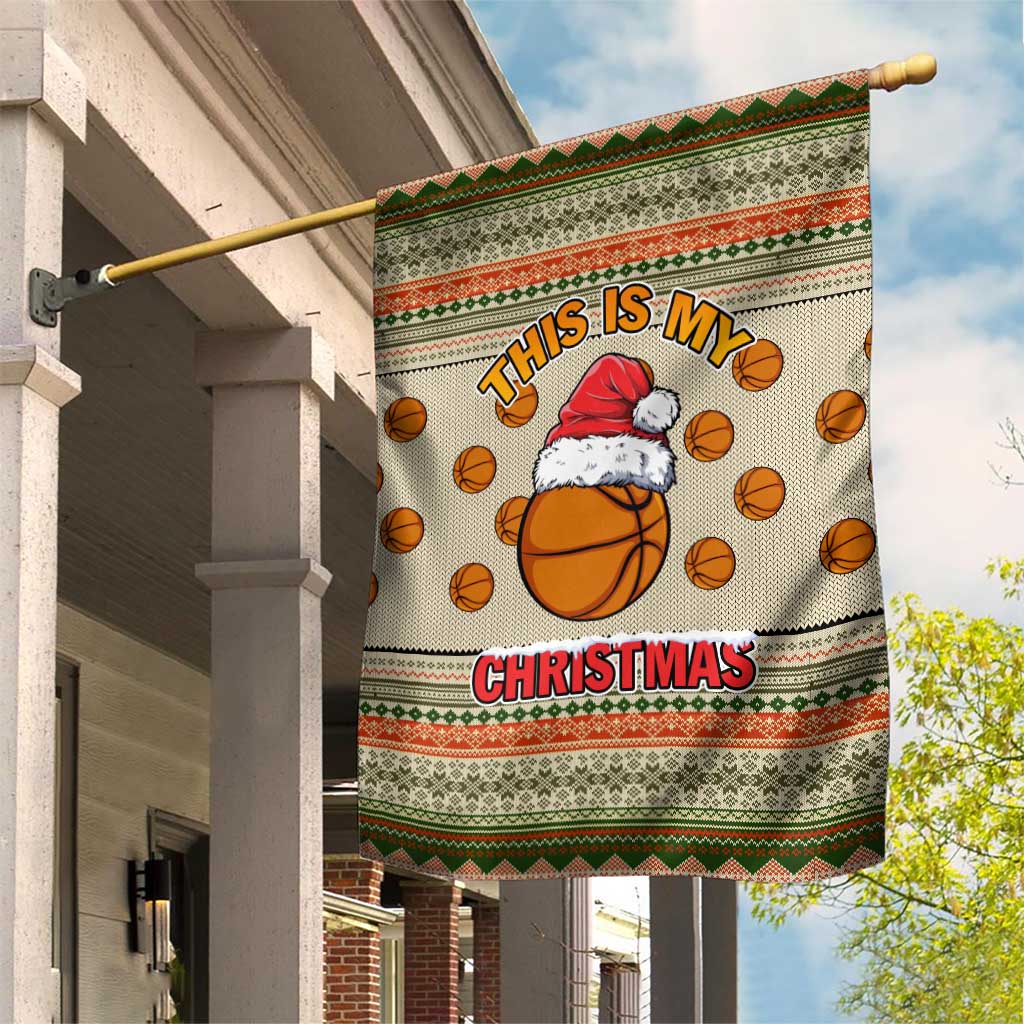 Basketball Winter Christmas Garden Flag Xmas Holiday Patterns - Wonder Print Shop
