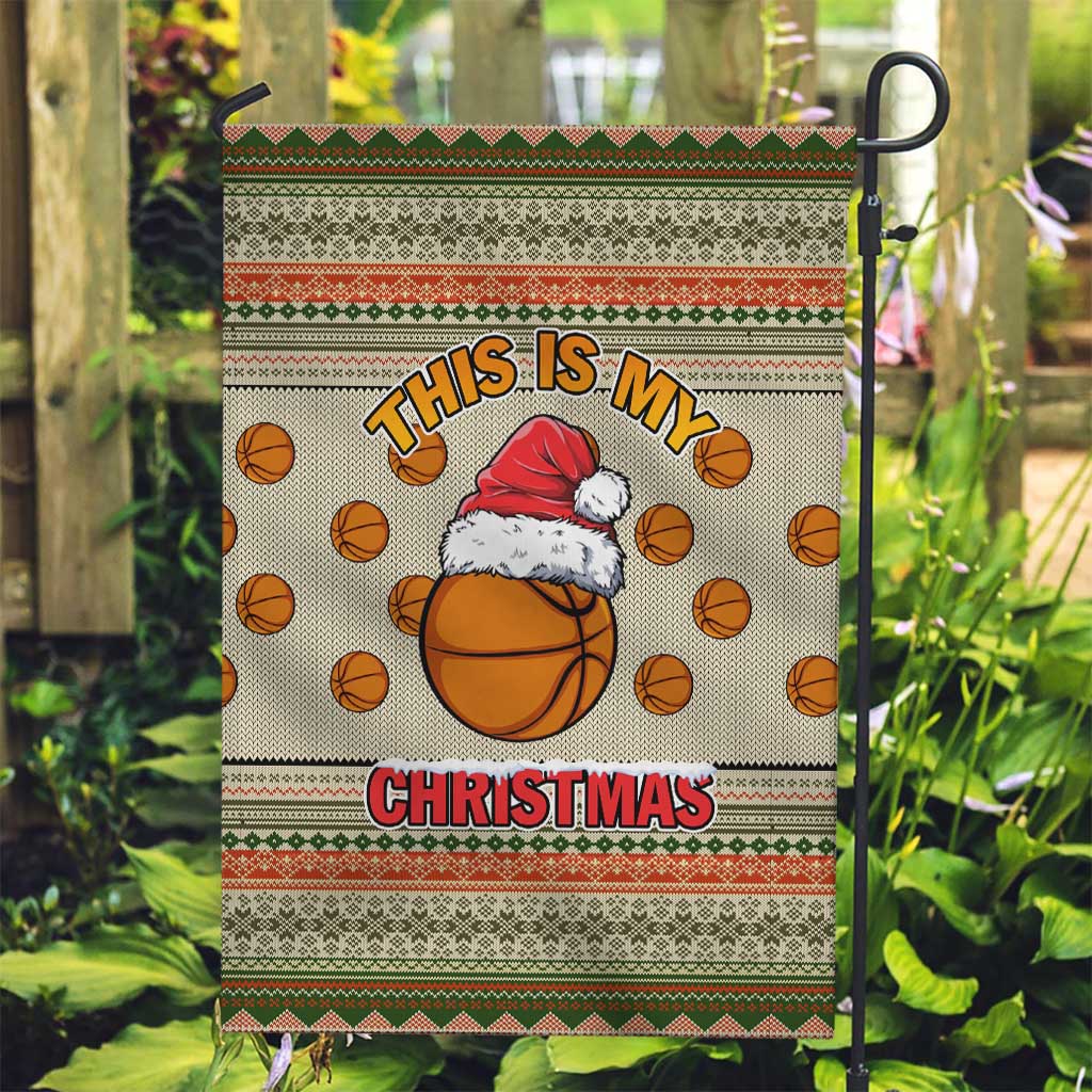 Basketball Winter Christmas Garden Flag Xmas Holiday Patterns - Wonder Print Shop