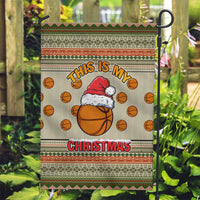 Basketball Winter Christmas Garden Flag Xmas Holiday Patterns - Wonder Print Shop