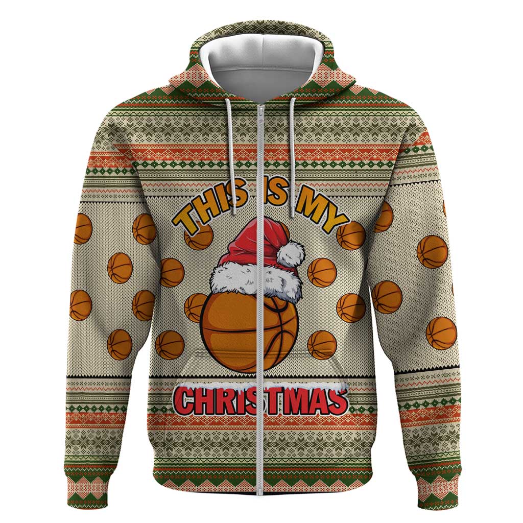 Basketball Winter Christmas Hoodie Xmas Holiday Patterns - Wonder Print Shop