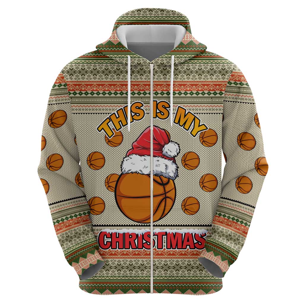 Basketball Winter Christmas Hoodie Xmas Holiday Patterns - Wonder Print Shop