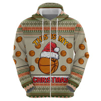 Basketball Winter Christmas Hoodie Xmas Holiday Patterns - Wonder Print Shop