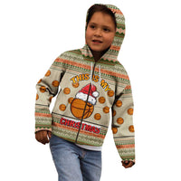 Basketball Winter Christmas Kid Hoodie Xmas Holiday Patterns - Wonder Print Shop