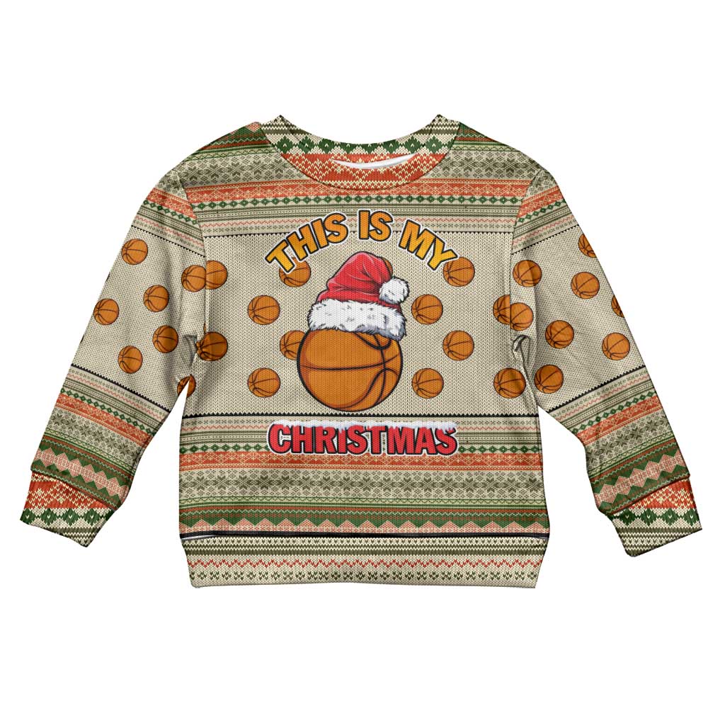 Basketball Winter Christmas Kid Ugly Christmas Sweater Xmas Holiday Patterns - Wonder Print Shop