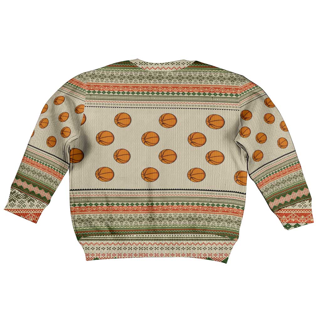 Basketball Winter Christmas Kid Ugly Christmas Sweater Xmas Holiday Patterns - Wonder Print Shop