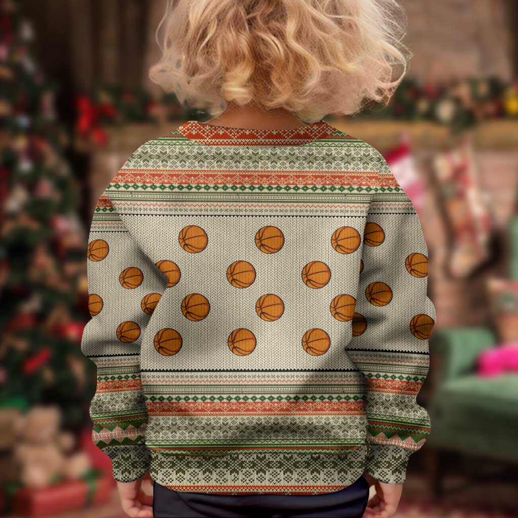 Basketball Winter Christmas Kid Ugly Christmas Sweater Xmas Holiday Patterns - Wonder Print Shop
