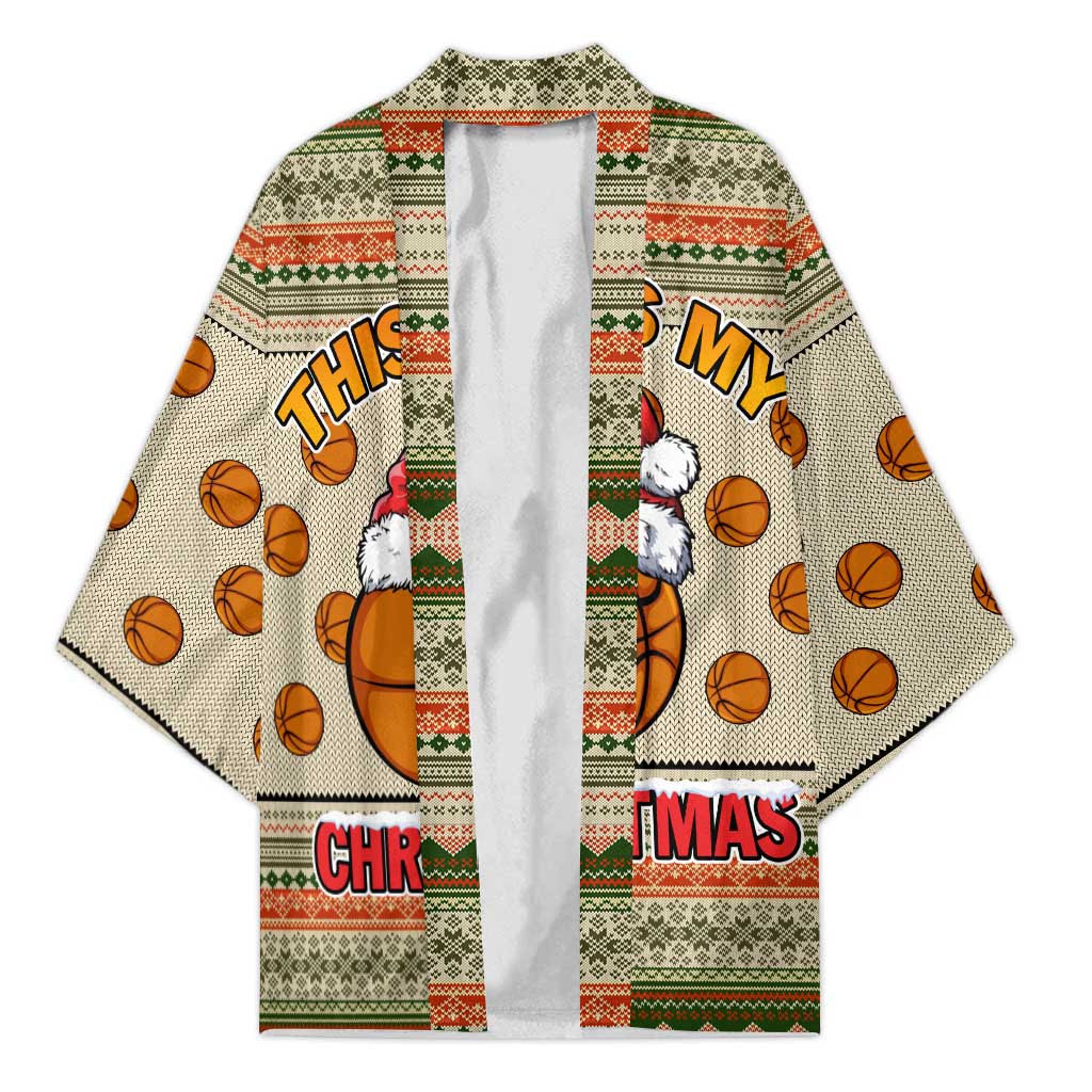 Basketball Winter Christmas Kimono Xmas Holiday Patterns - Wonder Print Shop