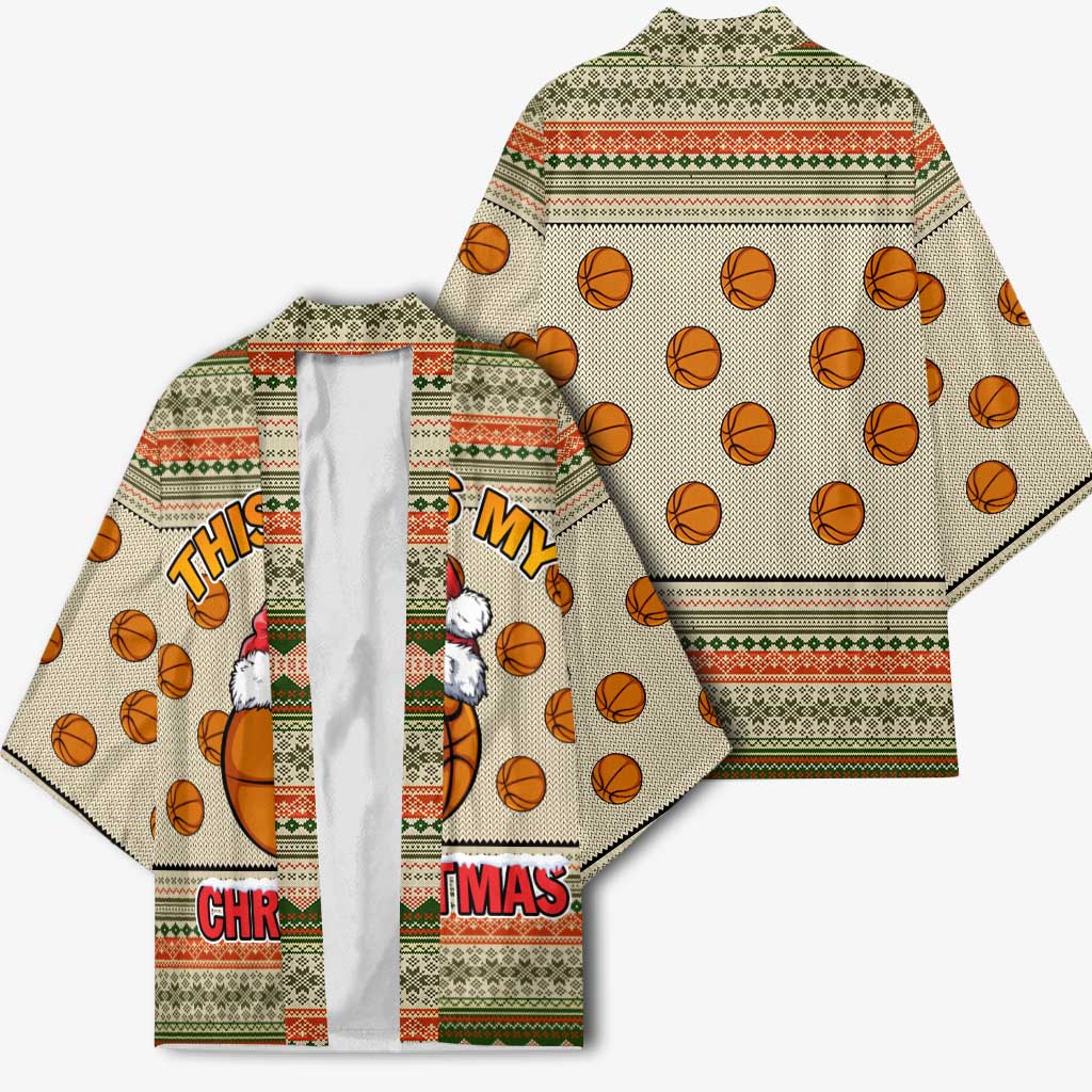 Basketball Winter Christmas Kimono Xmas Holiday Patterns - Wonder Print Shop