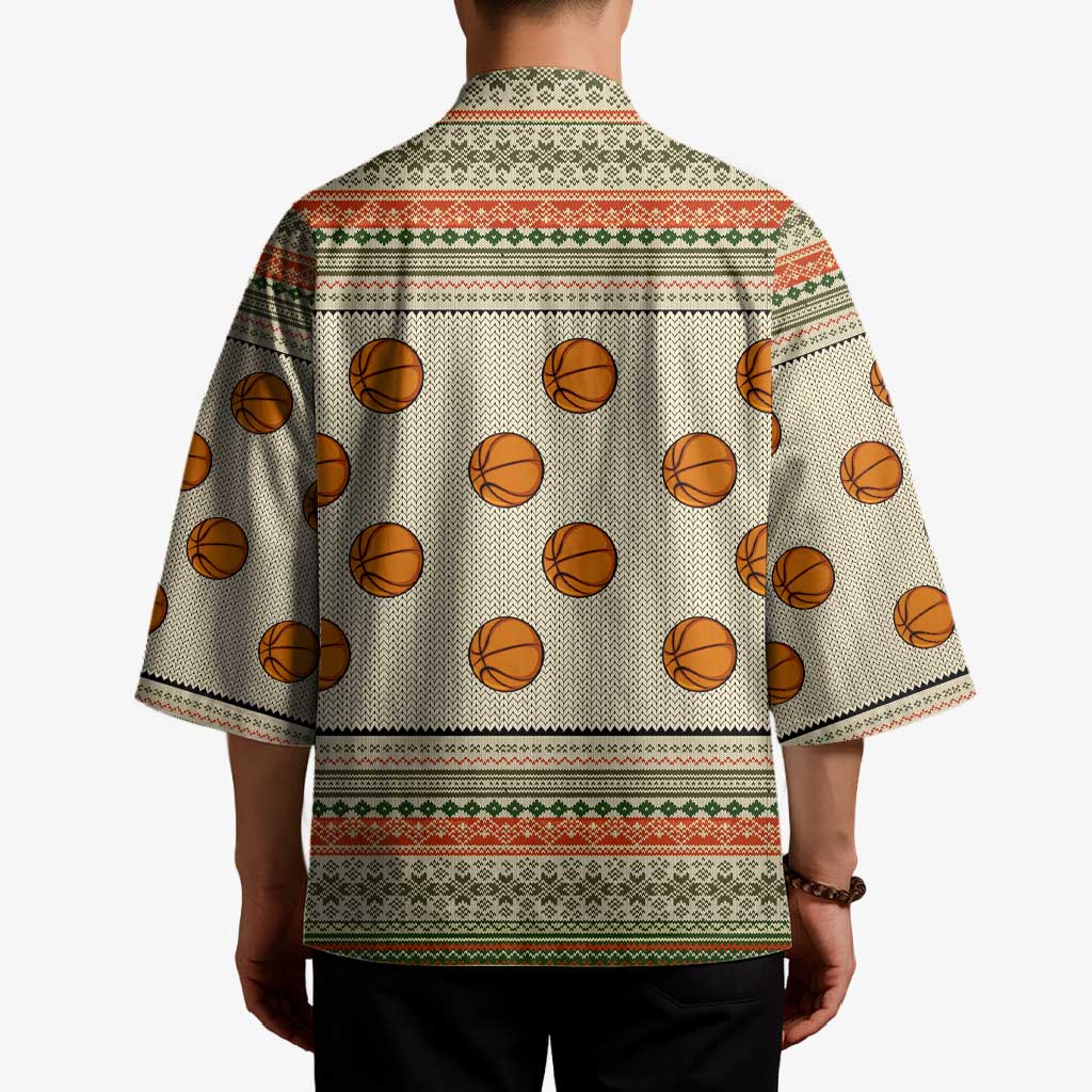Basketball Winter Christmas Kimono Xmas Holiday Patterns - Wonder Print Shop
