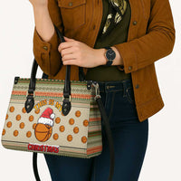 Basketball Winter Christmas Leather Bag Xmas Holiday Patterns - Wonder Print Shop