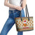 Basketball Winter Christmas Leather Tote Bag Xmas Holiday Patterns - Wonder Print Shop