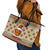 Basketball Winter Christmas Leather Tote Bag Xmas Holiday Patterns - Wonder Print Shop