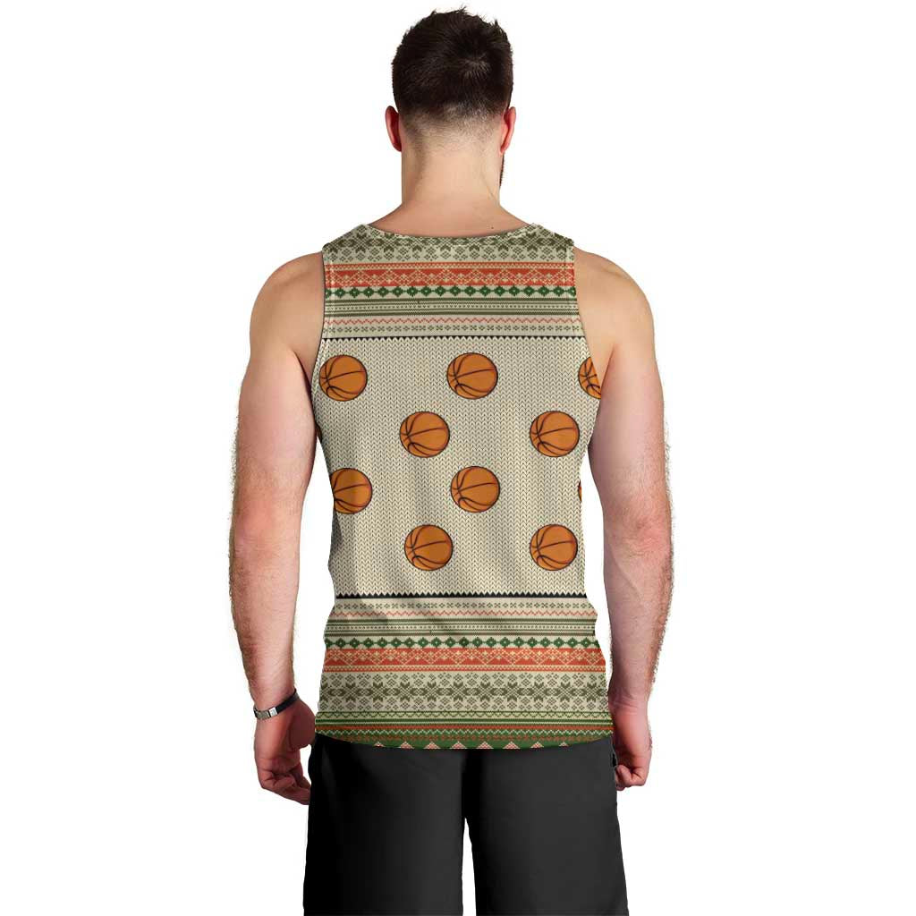 Basketball Winter Christmas Men Tank Top Xmas Holiday Patterns - Wonder Print Shop