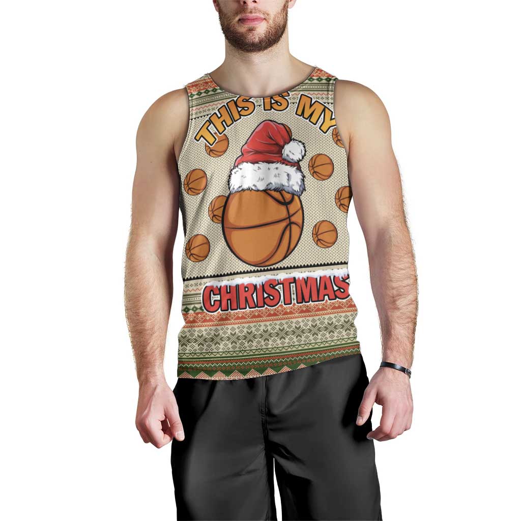 Basketball Winter Christmas Men Tank Top Xmas Holiday Patterns - Wonder Print Shop