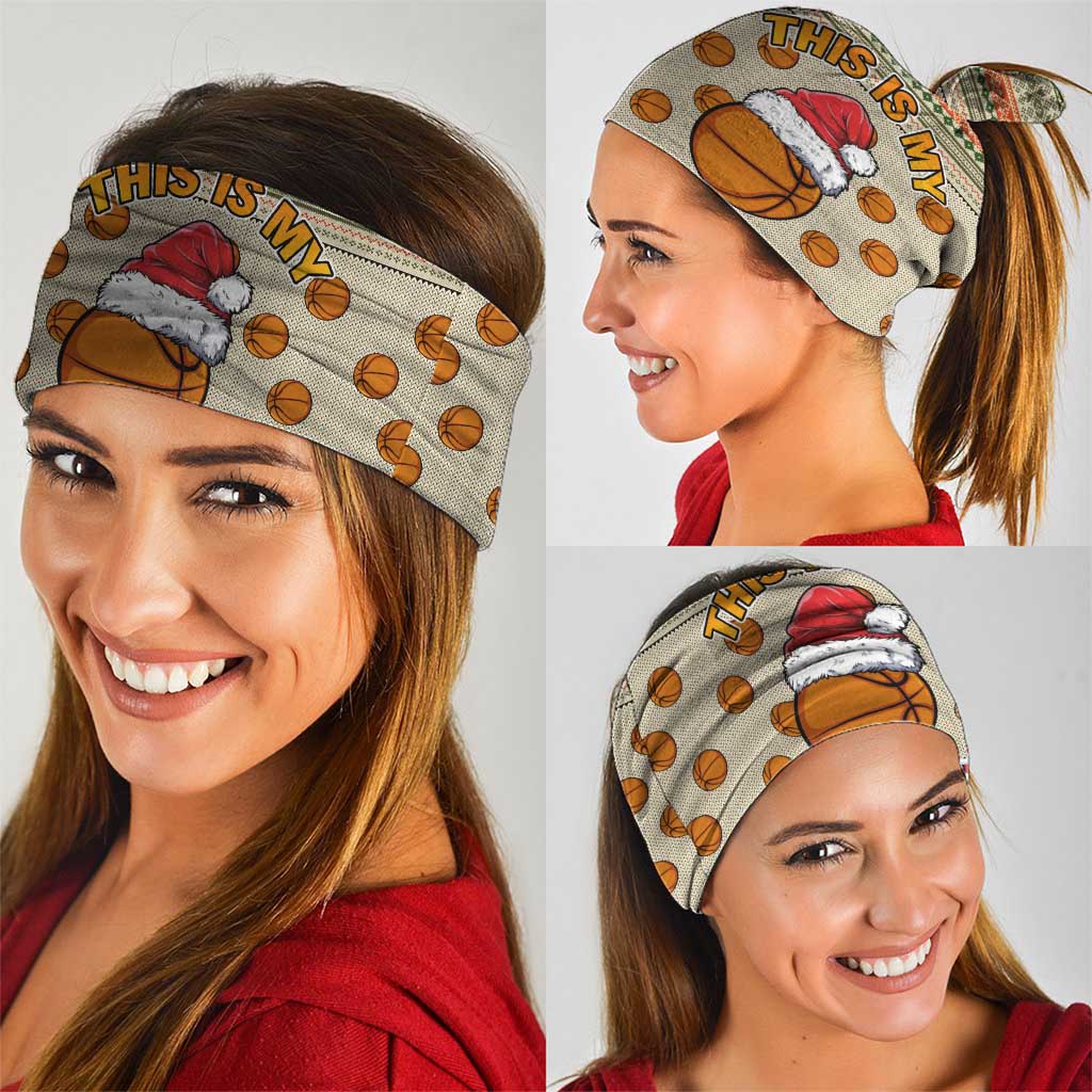 Basketball Winter Christmas Neck Gaiter Xmas Holiday Patterns - Wonder Print Shop