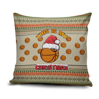 Basketball Winter Christmas Pillow Cover Xmas Holiday Patterns - Wonder Print Shop