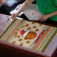 Basketball Winter Christmas Puzzle Xmas Holiday Patterns - Wonder Print Shop