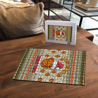 Basketball Winter Christmas Puzzle Xmas Holiday Patterns - Wonder Print Shop