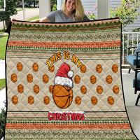 Basketball Winter Christmas Quilt Xmas Holiday Patterns - Wonder Print Shop