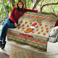 Basketball Winter Christmas Quilt Xmas Holiday Patterns - Wonder Print Shop