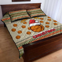 Basketball Winter Christmas Quilt Bed Set Xmas Holiday Patterns - Wonder Print Shop