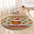 Basketball Winter Christmas Round Carpet Xmas Holiday Patterns - Wonder Print Shop