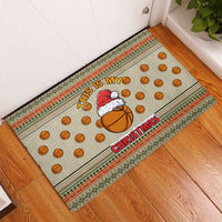 Basketball Winter Christmas Rubber Doormat Xmas Holiday Patterns - Wonder Print Shop