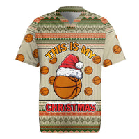 Basketball Winter Christmas Rugby Jersey Xmas Holiday Patterns - Wonder Print Shop