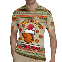 Basketball Winter Christmas Rugby Jersey Xmas Holiday Patterns - Wonder Print Shop