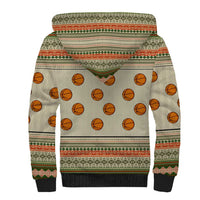 Basketball Winter Christmas Sherpa Hoodie Xmas Holiday Patterns - Wonder Print Shop