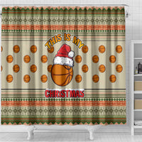 Basketball Winter Christmas Shower Curtain Xmas Holiday Patterns - Wonder Print Shop