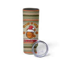Basketball Winter Christmas Skinny Tumbler Xmas Holiday Patterns - Wonder Print Shop