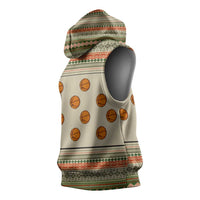Basketball Winter Christmas Sleeveless Hoodie Xmas Holiday Patterns - Wonder Print Shop