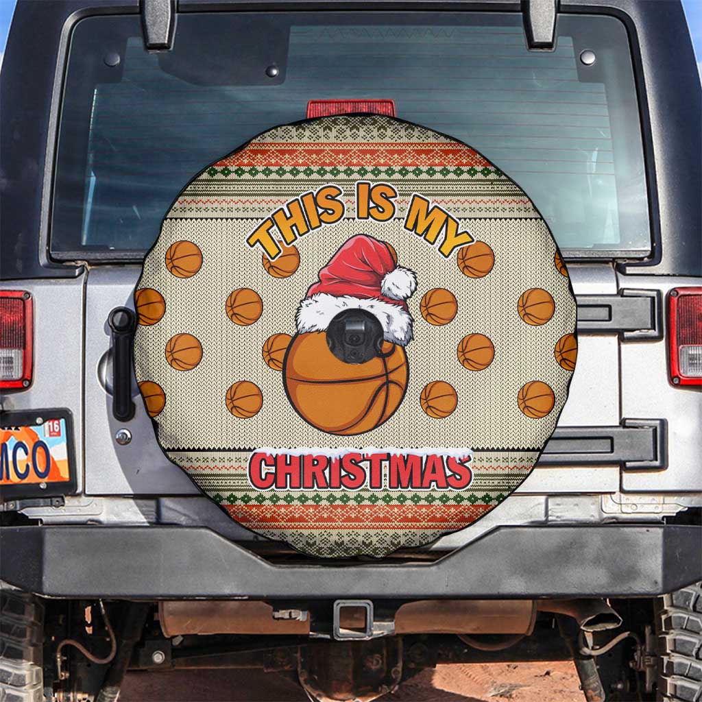 Basketball Winter Christmas Spare Tire Cover Xmas Holiday Patterns - Wonder Print Shop