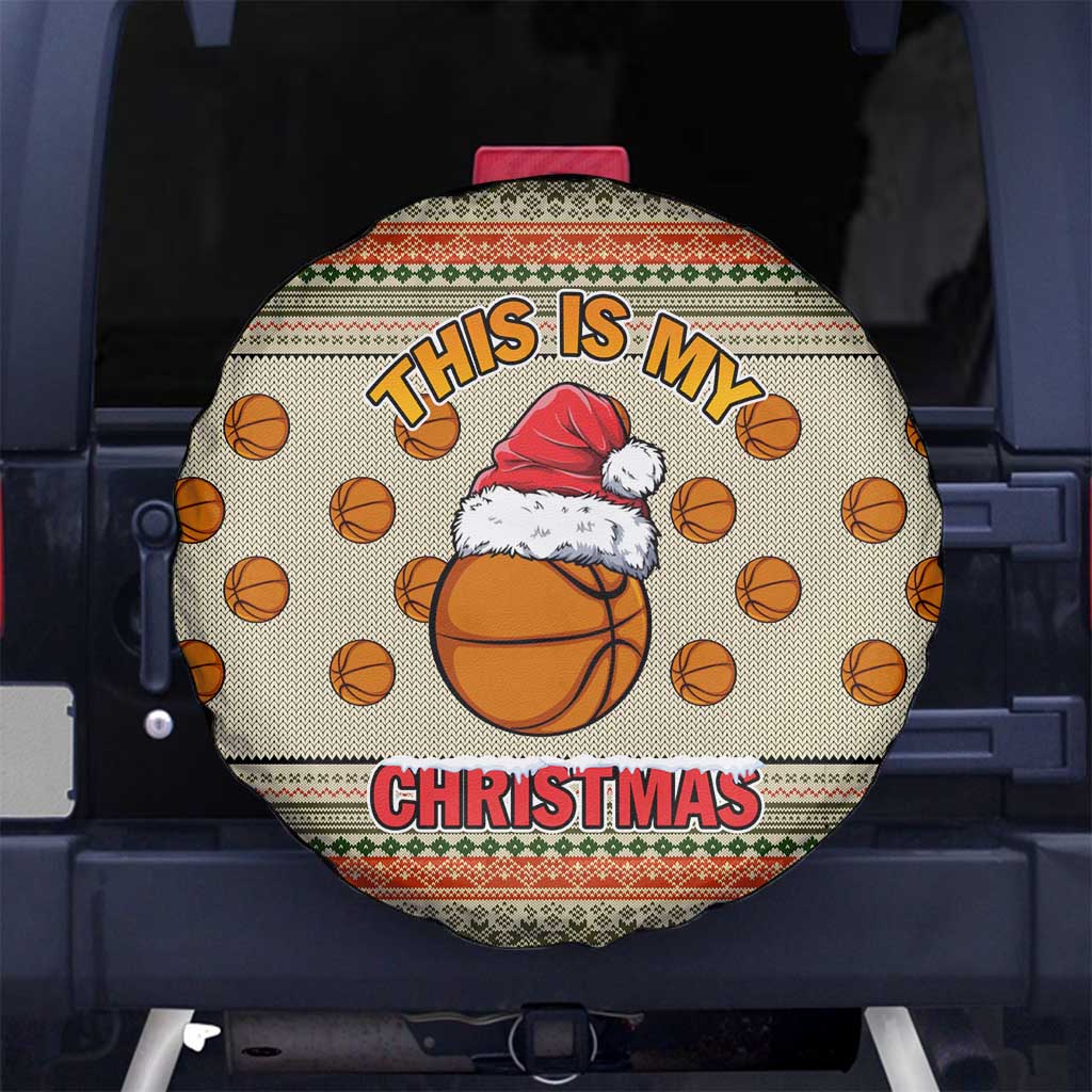 Basketball Winter Christmas Spare Tire Cover Xmas Holiday Patterns - Wonder Print Shop