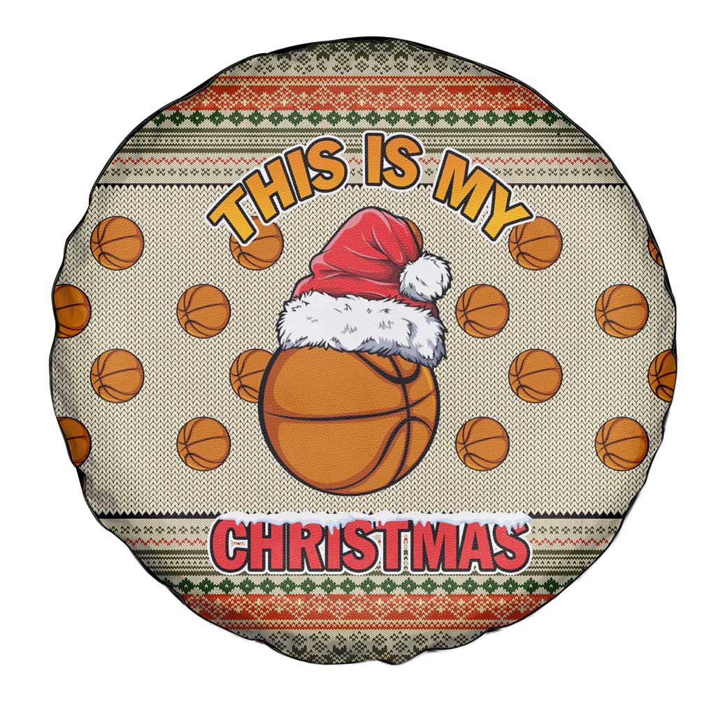 Basketball Winter Christmas Spare Tire Cover Xmas Holiday Patterns - Wonder Print Shop
