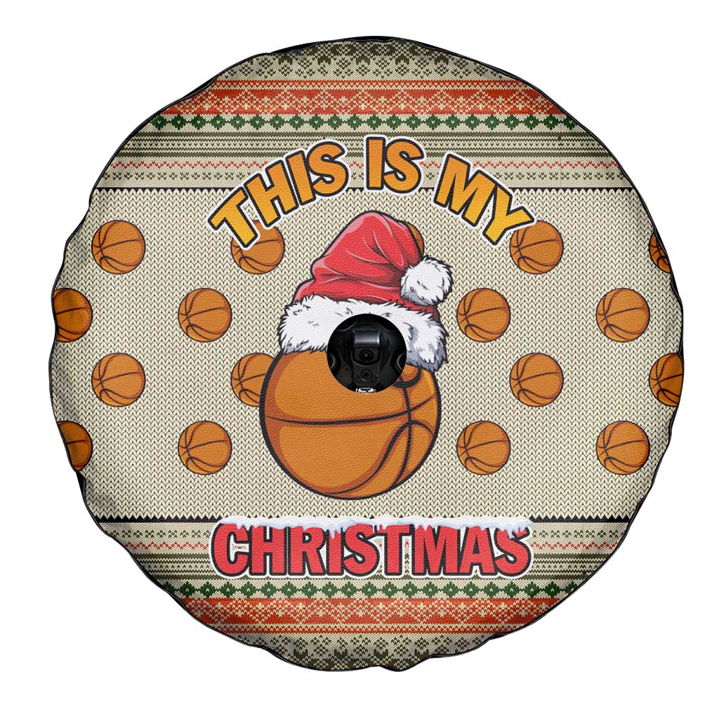 Basketball Winter Christmas Spare Tire Cover Xmas Holiday Patterns - Wonder Print Shop